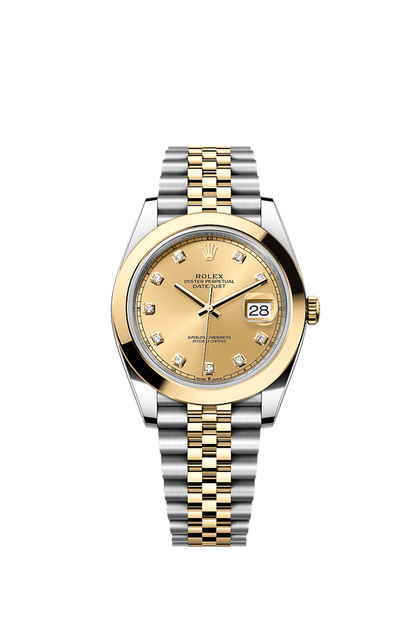 Rolex Datejust 41 - Staal / Geelgoud - Champagne wijzerplaat (126303)