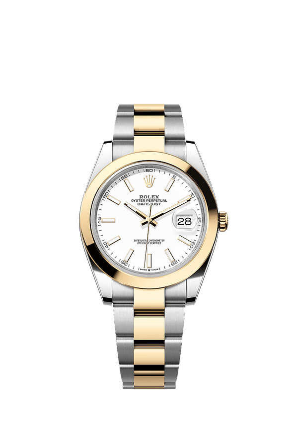 Rolex Datejust 41 - Staal / Geelgoud - Wit wijzerplaat (126303)