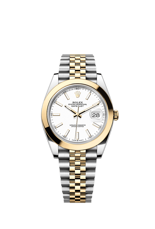 Rolex Datejust 41 - Staal / Geelgoud - Wit wijzerplaat (126303)
