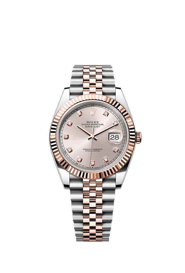 Rolex Datejust 41 - Staal / Rosegoud - Roze wijzerplaat (126331)