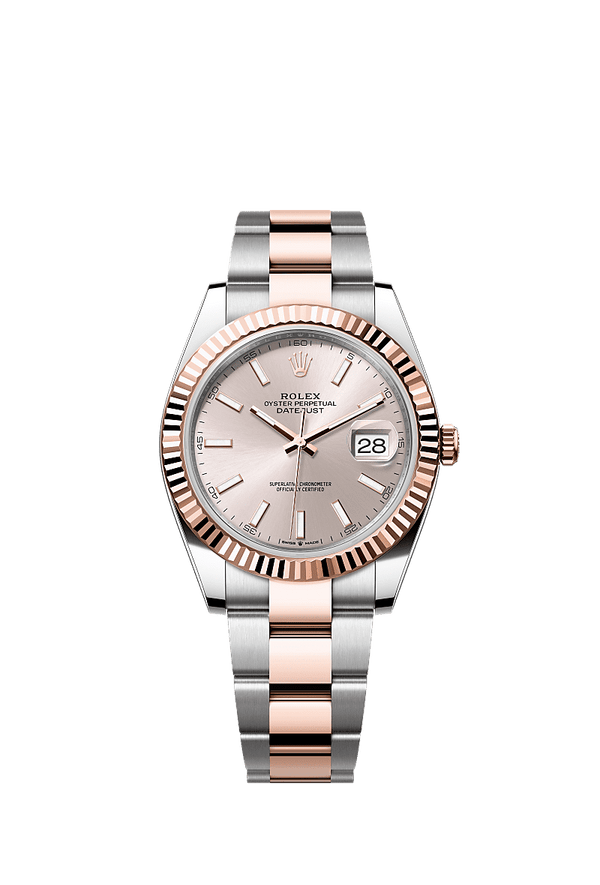 Rolex Datejust 41 - Staal / Rosegoud - Roze wijzerplaat (126331)