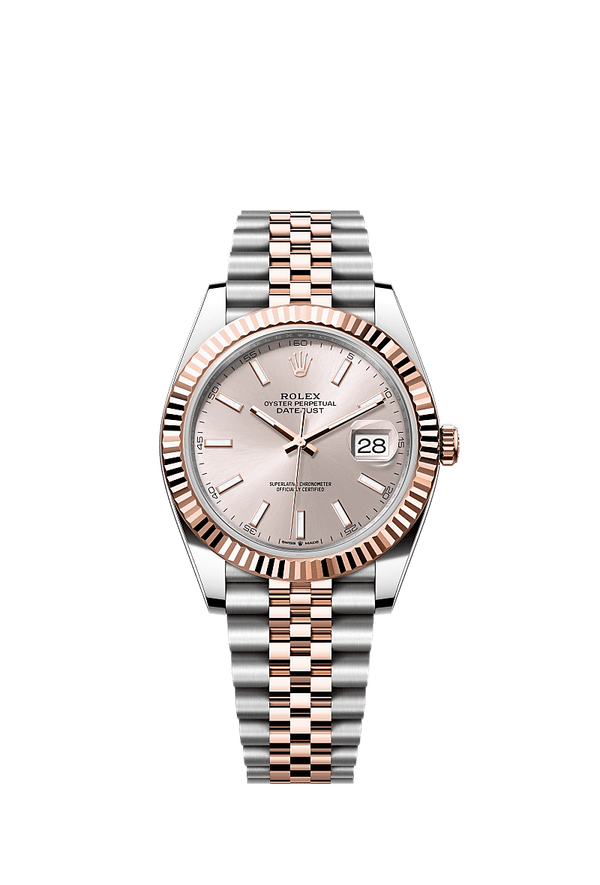 Rolex Datejust 41 - Staal / Rosegoud - Roze wijzerplaat (126331)