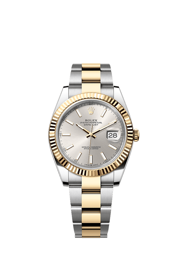 Rolex Datejust 41 - Staal / Geelgoud - Zilver wijzerplaat (126333)