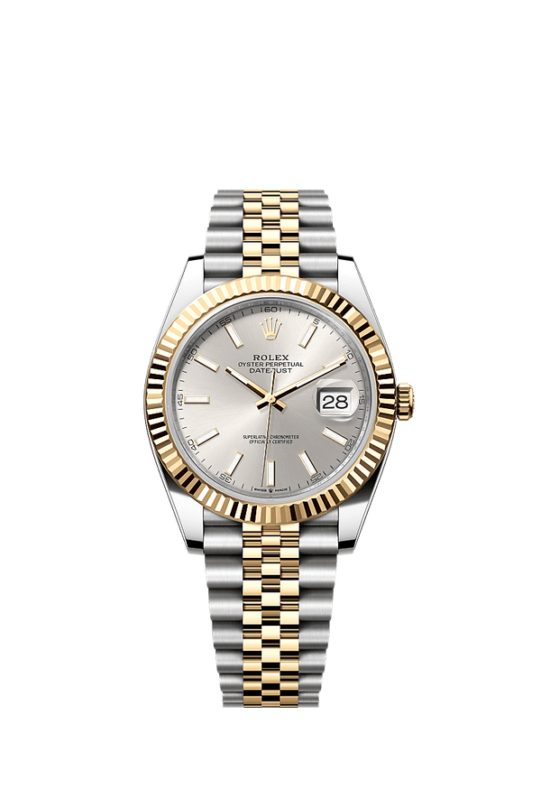 Rolex Datejust 41 - Staal / Geelgoud - Zilver wijzerplaat (126333)