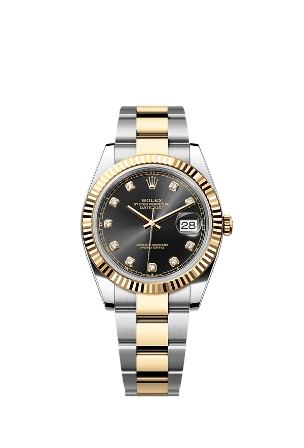 Rolex Datejust 41 - Staal / Geelgoud - Zwart wijzerplaat (126333)