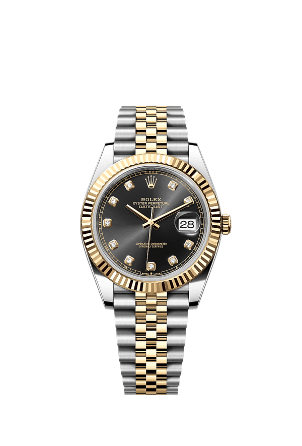 Rolex Datejust 41 - Staal / Geelgoud - Zwart wijzerplaat (126333)