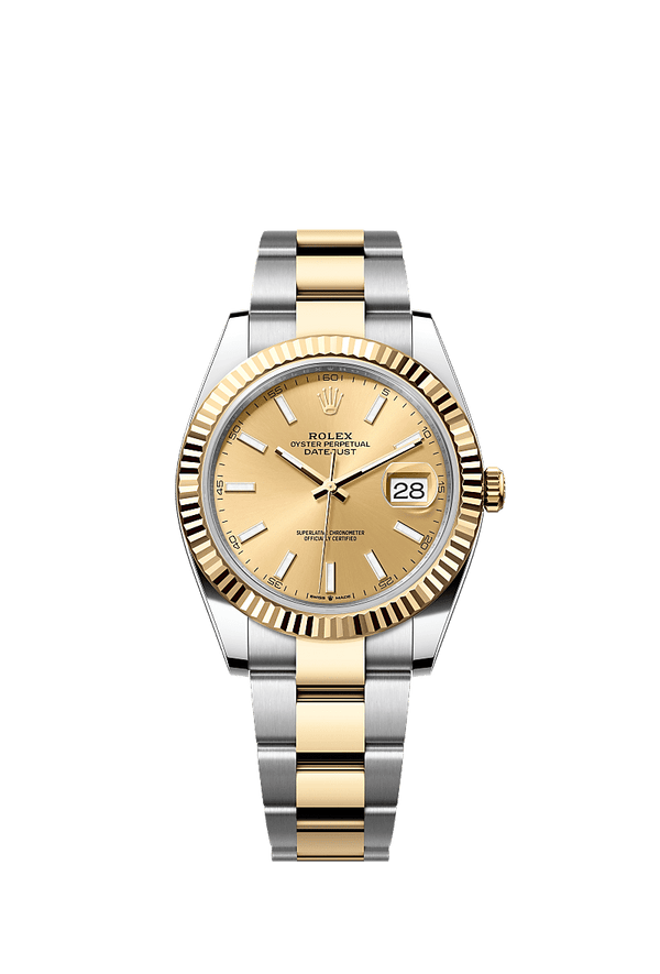 Rolex Datejust 41 - Staal / Geelgoud - Champagne wijzerplaat (126333)