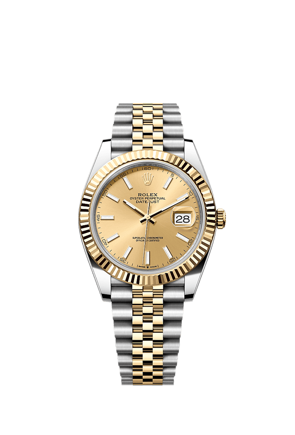 Rolex Datejust 41 - Staal / Geelgoud - Champagne wijzerplaat (126333)