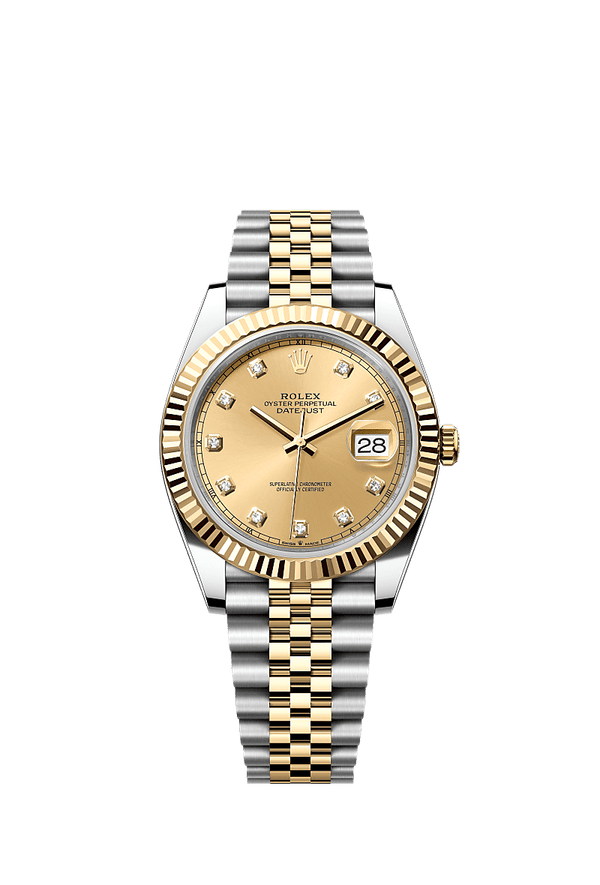 Rolex Datejust 41 - Staal / Geelgoud - Champagne wijzerplaat (126333)