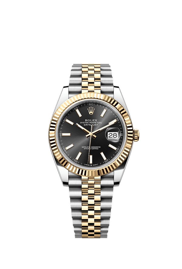 Rolex Datejust 41 - Staal / Geelgoud - Zwart wijzerplaat (126333)