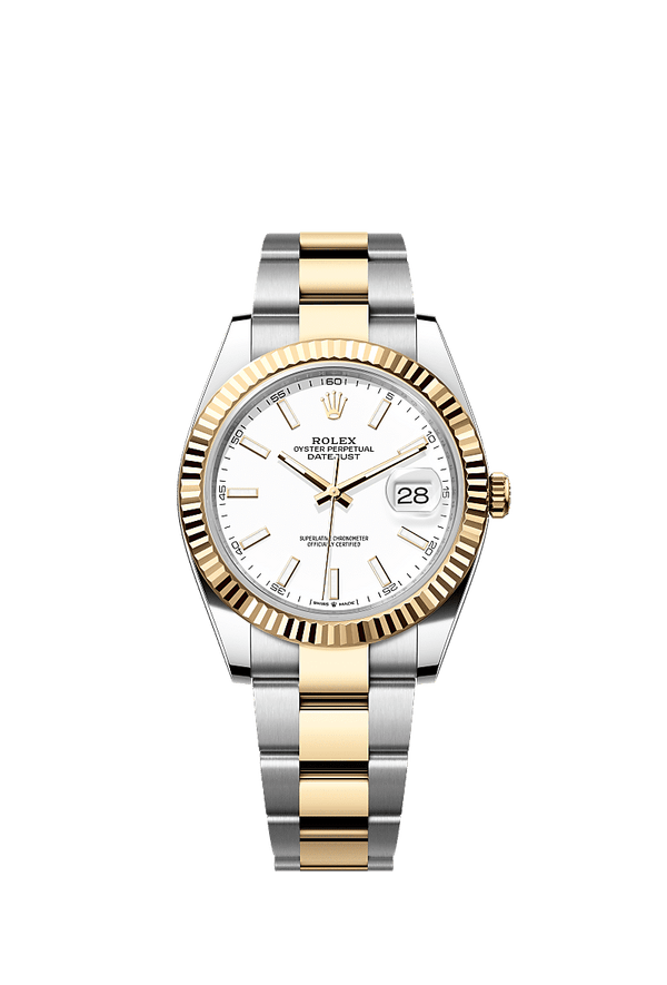 Rolex Datejust 41 - Staal / Geelgoud - Wit wijzerplaat (126333)
