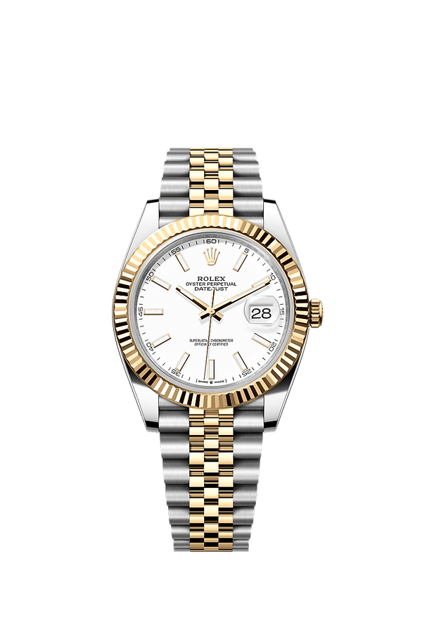 Rolex Datejust 41 - Staal / Geelgoud - Wit wijzerplaat (126333)