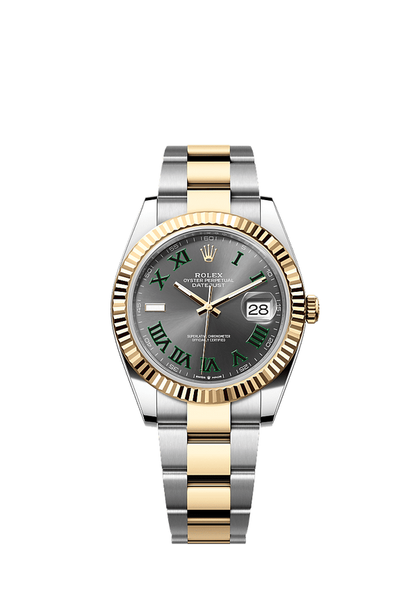Rolex Datejust 41 - Staal / Geelgoud - Grijs wijzerplaat (126333)
