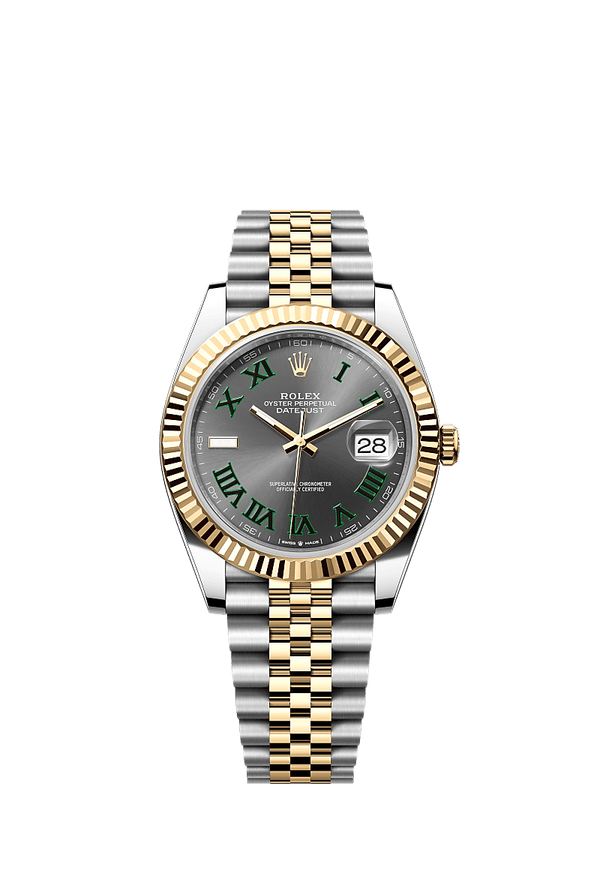 Rolex Datejust 41 - Staal / Geelgoud - Grijs wijzerplaat (126333)
