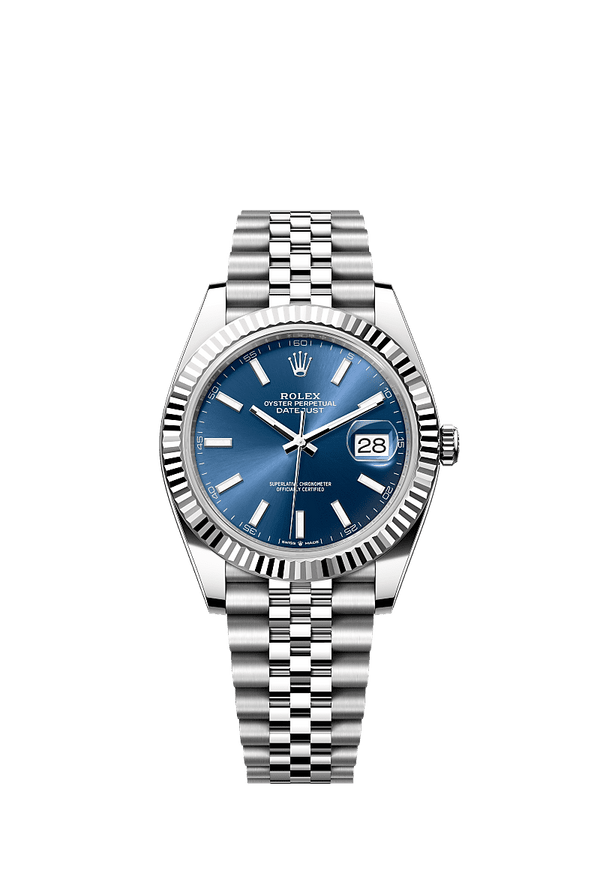 Rolex Datejust 41 - Staal / Witgoud - Blauw wijzerplaat (126334)