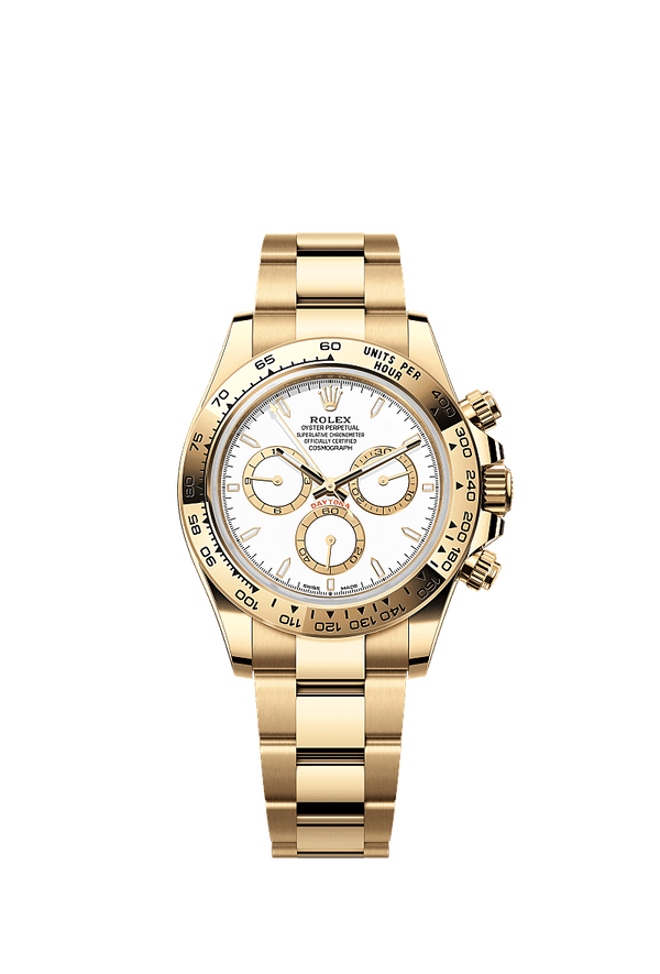 Rolex Cosmograph Daytona - Geelgoud - Wit wijzerplaat (126508)