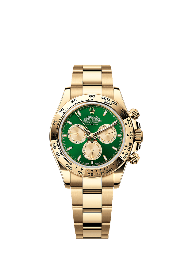 Rolex Cosmograph Daytona - Geelgoud - Groen wijzerplaat (126508)