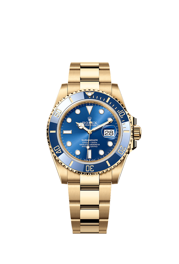 Rolex Submariner Date - Geelgoud - Blauw wijzerplaat (126618LB)
