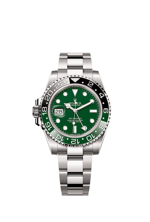 Rolex GMT-Master II - Witgoud - Groen wijzerplaat (126729vtnr)