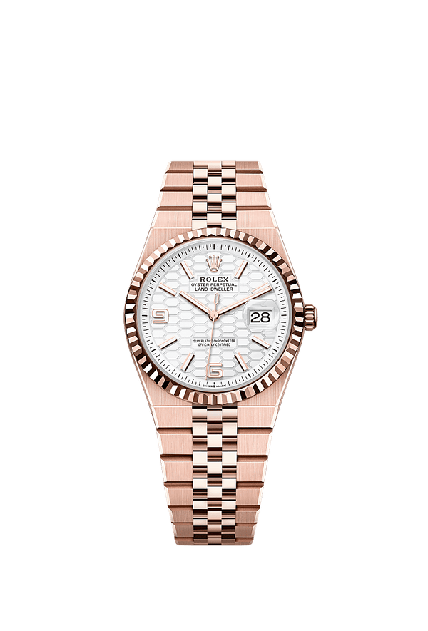 Rolex Land-Dweller 36 - Rosegoud - Wit wijzerplaat (127235)