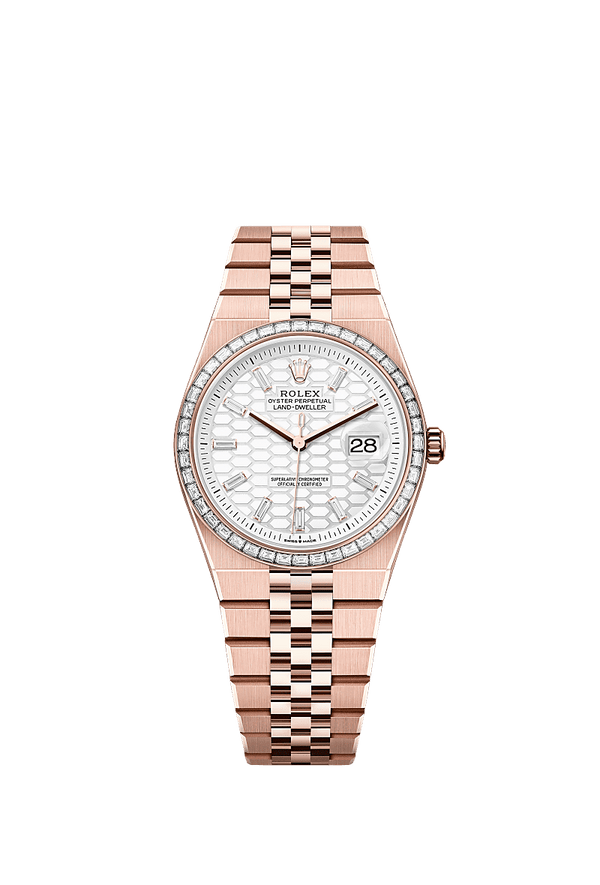 Rolex Land-Dweller 36 - Rosegoud - Wit wijzerplaat (127285tbr)