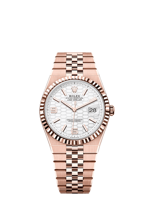 Rolex Land-Dweller 40 - Rosegoud - Wit wijzerplaat (127335)
