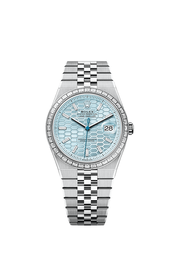 Rolex Land-Dweller 40 - Platinum - Blauw wijzerplaat (127386tbr)