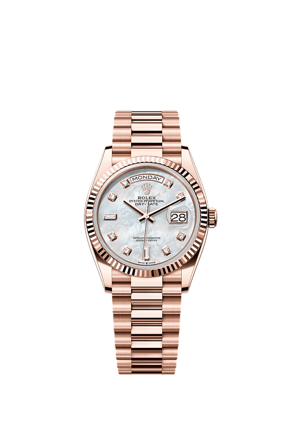 Rolex Day-Date 36 - Rosegoud - Parelmoer wijzerplaat (128235)
