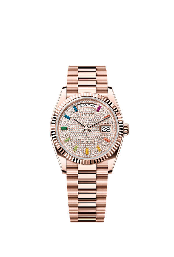 Rolex Day-Date 36 - Rosegoud - Diamant wijzerplaat (128235)