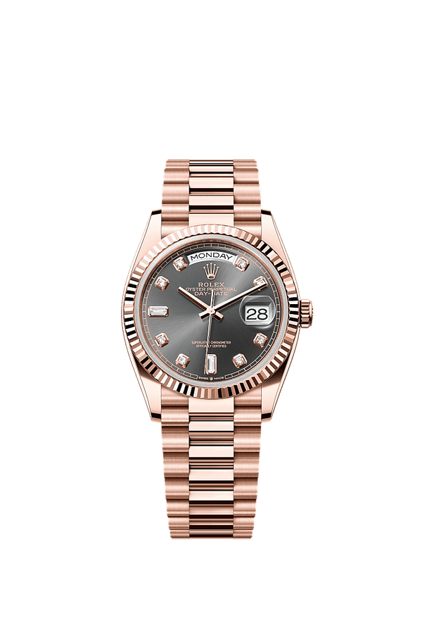 Rolex Day-Date 36 - Rosegoud - Grijs wijzerplaat (128235)