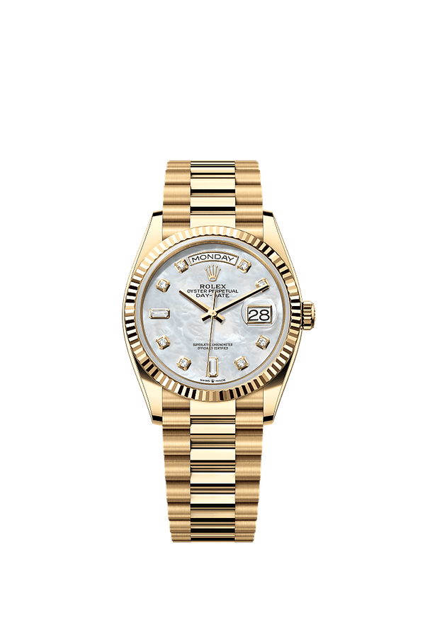 Rolex Day-Date 36 - Geelgoud - Parelmoer wijzerplaat (128238)