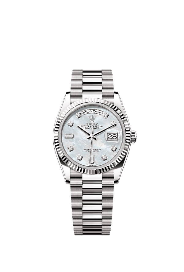 Rolex Day-Date 36 - Witgoud - Parelmoer wijzerplaat (128239)