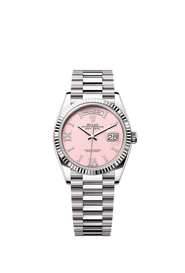 Rolex Day-Date 36 - Witgoud - Wit wijzerplaat (128239)