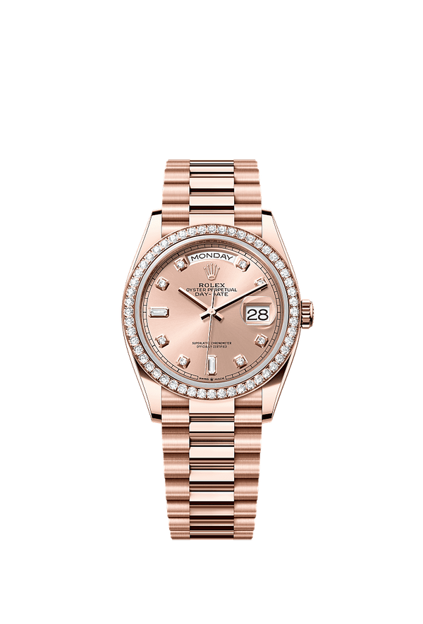 Rolex Day-Date 36 - Rosegoud - Roze wijzerplaat (128345RBR)