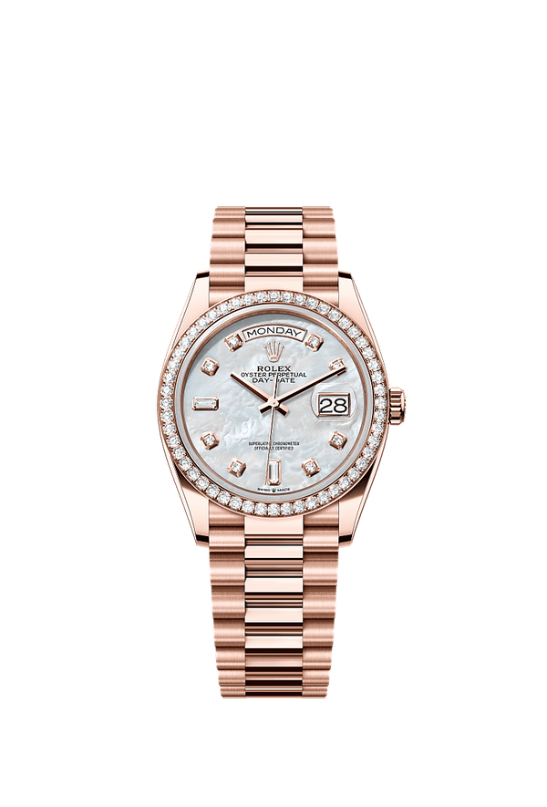 Rolex Day-Date 36 - Rosegoud - Parelmoer wijzerplaat (128345RBR)