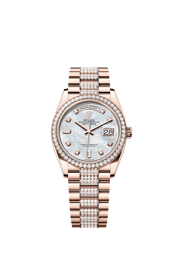 Rolex Day-Date 36 - Rosegoud - Parelmoer wijzerplaat (128345RBR)