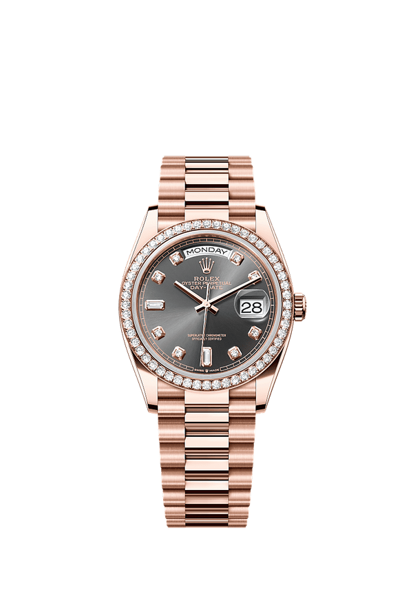 Rolex Day-Date 36 - Rosegoud - Grijs wijzerplaat (128345RBR)