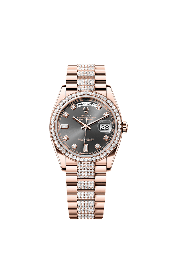 Rolex Day-Date 36 - Rosegoud - Grijs wijzerplaat (128345RBR)