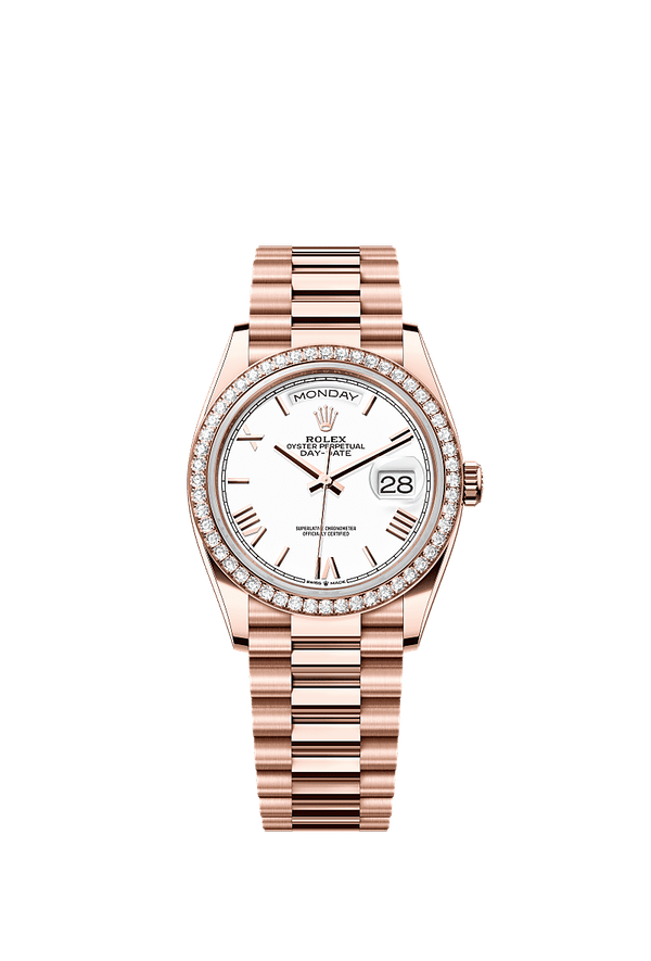 Rolex Day-Date 36 - Rosegoud - Wit wijzerplaat (128345RBR)