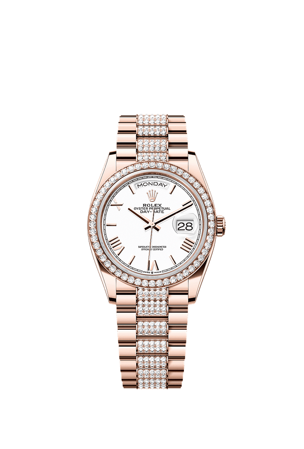 Rolex Day-Date 36 - Rosegoud - Wit wijzerplaat (128345RBR)