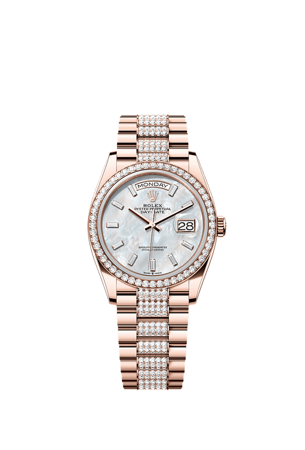 Rolex Day-Date 36 - Rosegoud - Wit wijzerplaat (128345RBR)