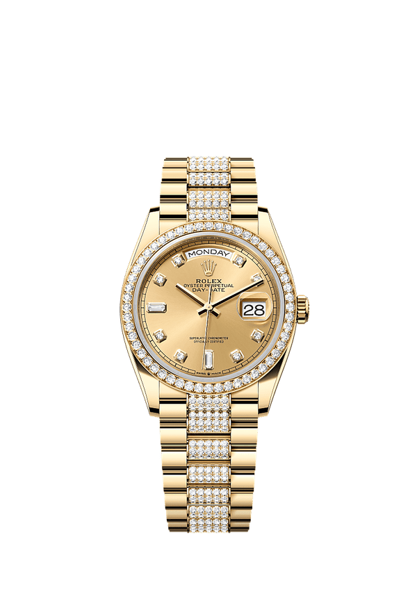 Rolex Day-Date 36 - Geelgoud - Champagne wijzerplaat (128348RBR)