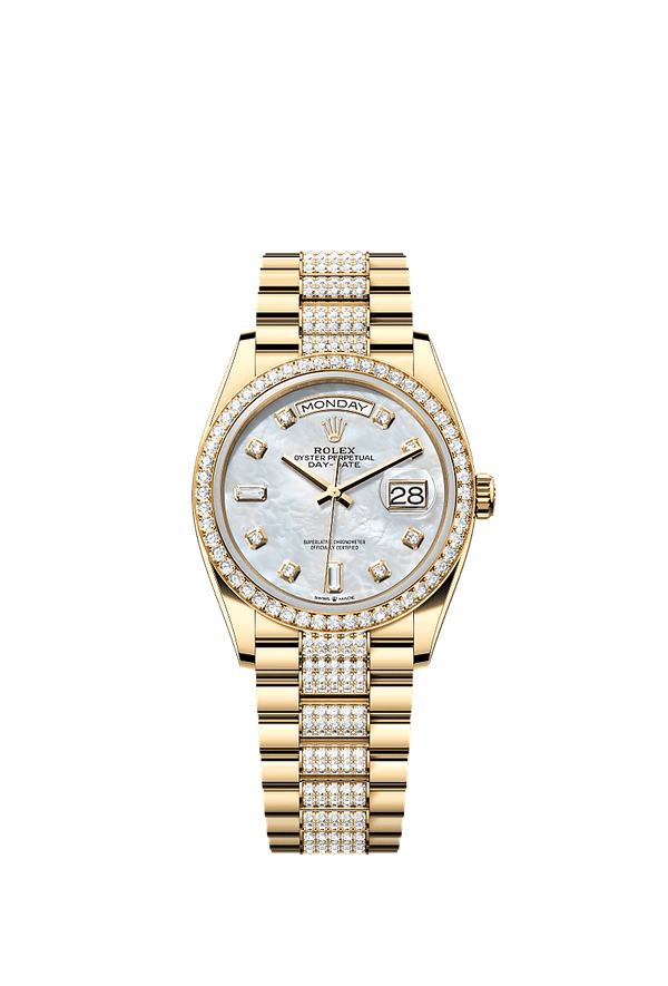 Rolex Day-Date 36 - Geelgoud - Parelmoer wijzerplaat (128348RBR)