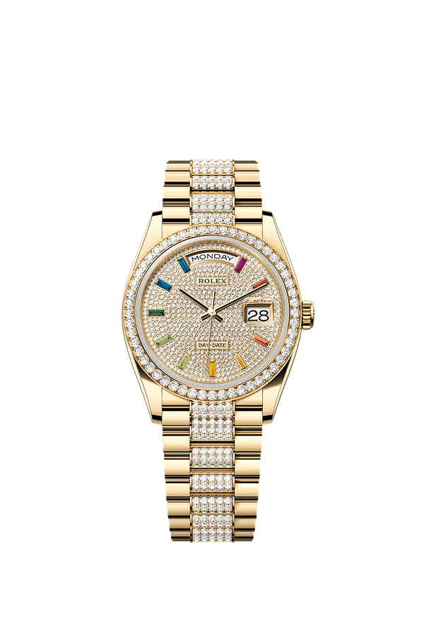 Rolex Day-Date 36 - Geelgoud - Diamant wijzerplaat (128348RBR)