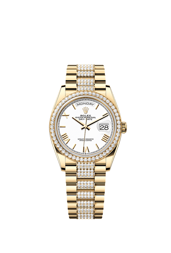 Rolex Day-Date 36 - Geelgoud - Wit wijzerplaat (128348RBR)