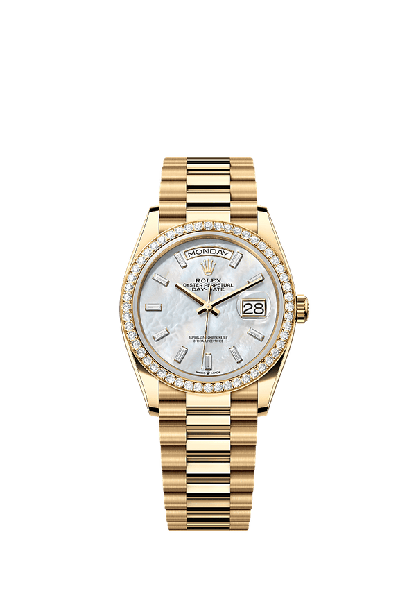 Rolex Day-Date 36 - Geelgoud - Wit wijzerplaat (128348RBR)