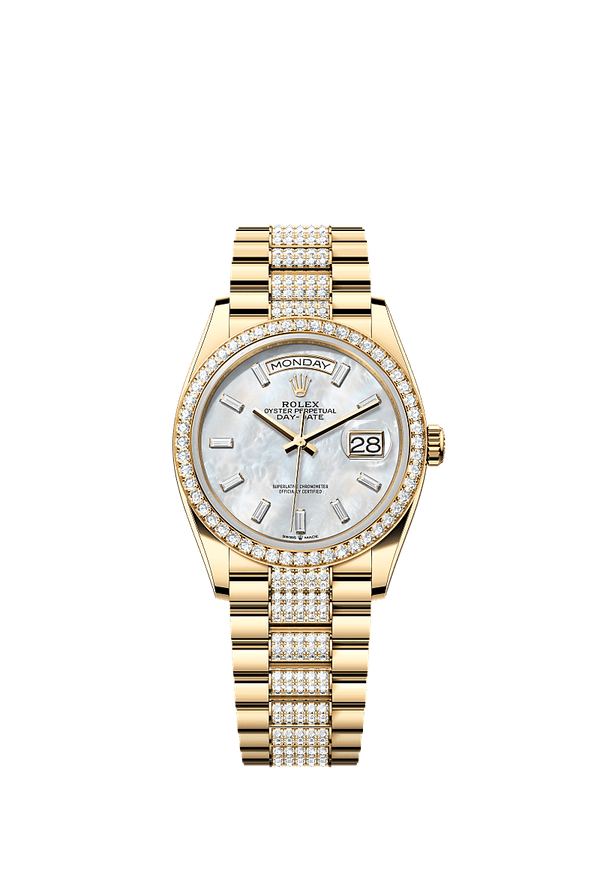 Rolex Day-Date 36 - Geelgoud - Wit wijzerplaat (128348RBR)