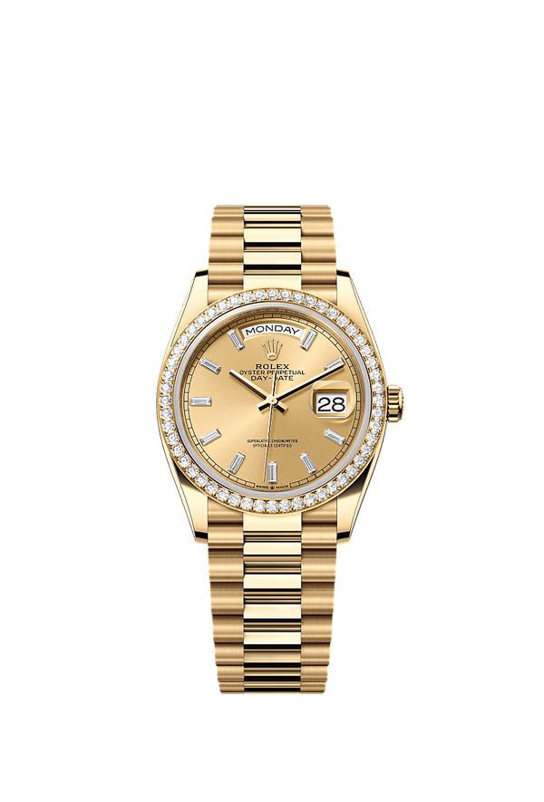 Rolex Day-Date 36 - Geelgoud - Champagne wijzerplaat (128348RBR)