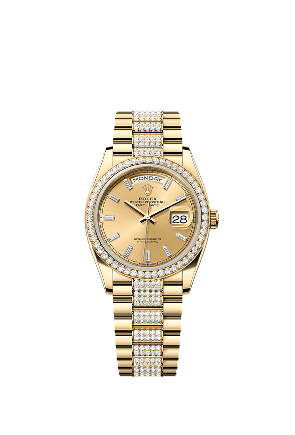 Rolex Day-Date 36 - Geelgoud - Champagne wijzerplaat (128348RBR)