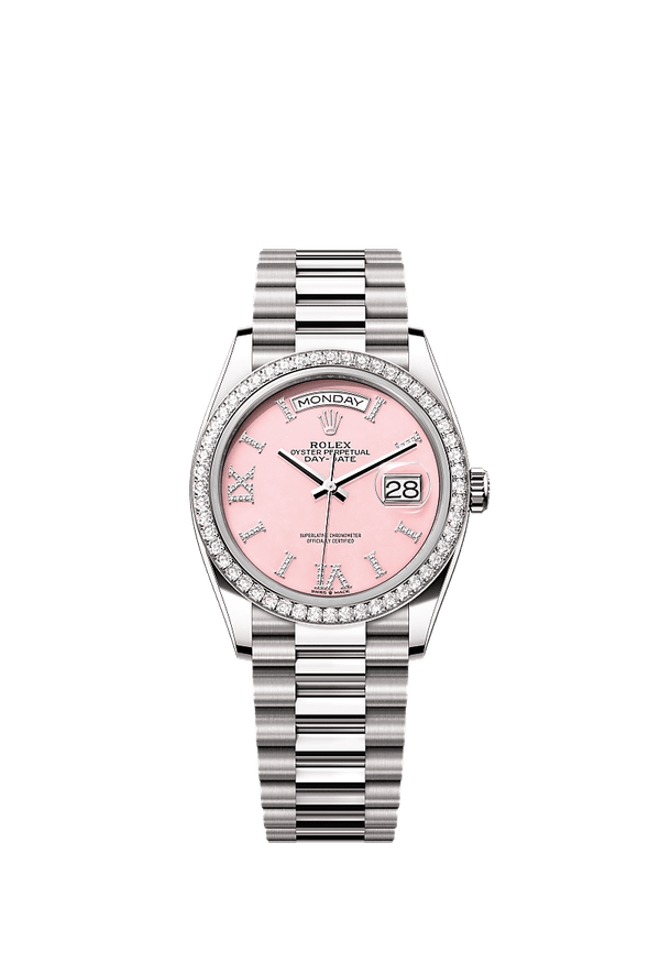 Rolex Day-Date 36 - Witgoud - Wit wijzerplaat (128349RBR)